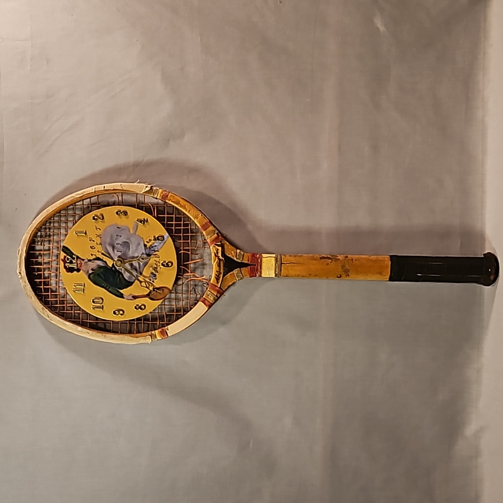 Vintage A.G. Spalding Bros. Top Flight Tennis Racket Wall Clock Custom